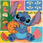Пъзел 42 елемента с Форма на Лило и Стич, Lilo and Stitch с XL Елементи Пъзел 42х42 см